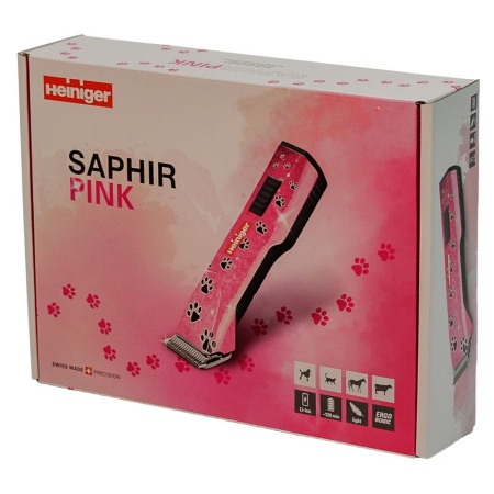 Машинка Heiniger Saphir Pink для стрижки животных, собак, кошек с 2-я аккумуляторами и лезвием #10 1,5 мм
