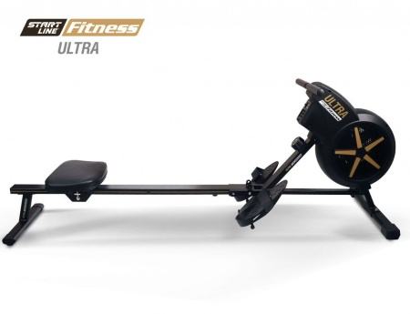 Гребной тренажер Start Line Fitness ULTRA, для дома, складной, с аэродинамической системой нагрузки, до 110 кг.