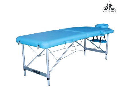 Массажный стол DFC NIRVANA, Elegant LUXE, 186х70х4 см, алюм. ножки, цвет светло-голубой (Lt.Blue)