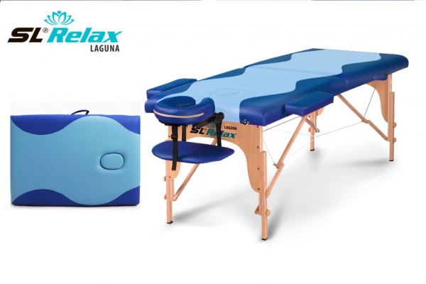 Массажный стол Start Line Relax Laguna, складной, регулируемый по высоте, до 250 кг.