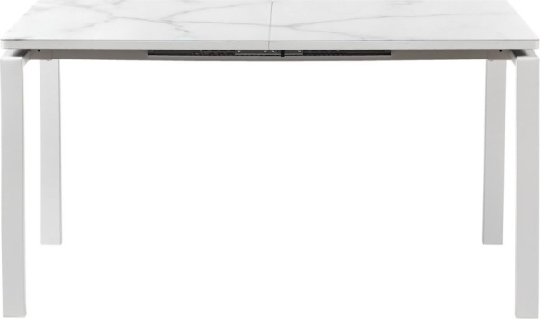 Стол Areal раскладной 140-180х80х75 белый мрамор с белыми ножками