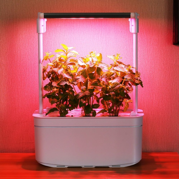 Гидропонная установка HobbyFarm Mini, домашний умный смарт сад, 6 ячеек, с фитолампой