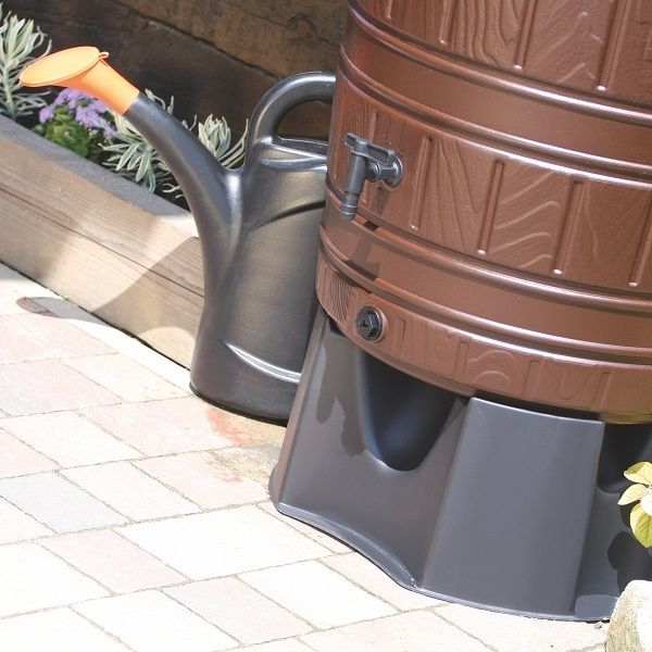 Водосборник дождевой воды Prosperplast Woodcan 265 л., пластиковый, с краном и шлангом, коричневый