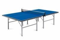 Теннисный стол Start Line Training BLUE, профессиональный, для помещений, складной, серо-синий, без сетки