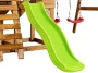 Детская игровая площадка Babygarden play 7 LG с балконом, турником, веревочной лестницей, трапецией и светло-зеленой горкой 1,75 метра