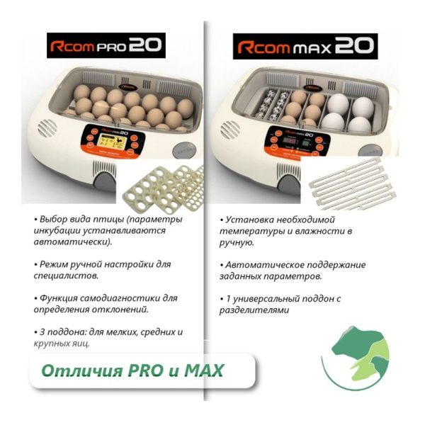 Инкубатор Rcom 20 PRO автоматический для яиц