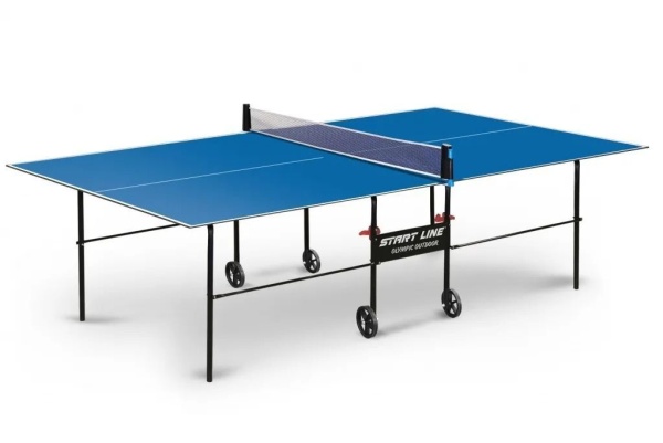 Теннисный стол Start Line Olympic Outdoor BLUE складной, для улицы и помещений