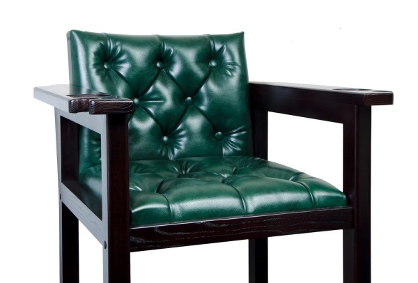 Кресло бильярдное из ясеня (мягкое сиденье + мягкая спинка, цвет махагон)