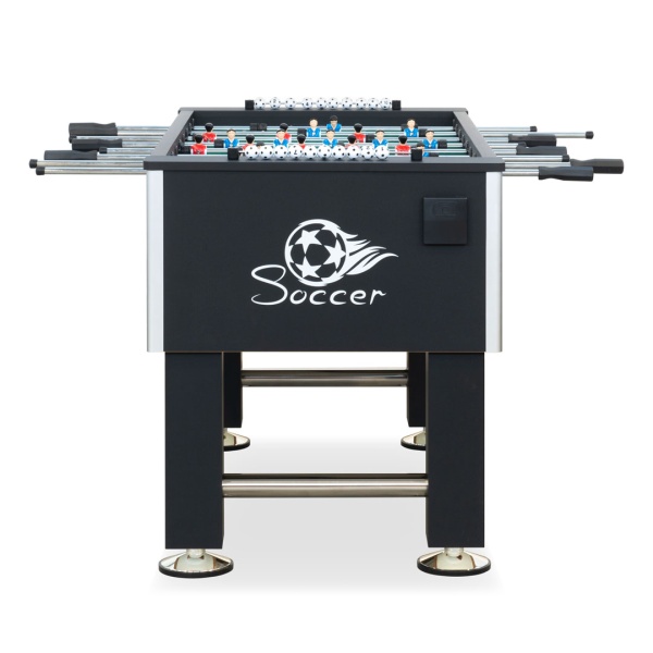 Игровой стол - футбол "Roma VIII" (140x76x87см, черный)