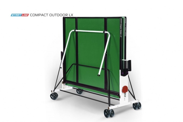 Теннисный стол Start Line Compact Outdoor LX GREEN, любительский, всепогодный, складной, с сеткой