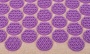 Коврик акупунктурный Нирвана бежевый, фиолетовые шипы, премиум-серия