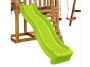 Детская игровая площадка Babygarden play 6 LG с турником, веревочной лестницей и светло-зеленой горкой 2.20 метра