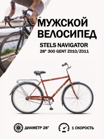 Велосипед Stels Navigator 28" 300 Gent Z010 (с корзиной)