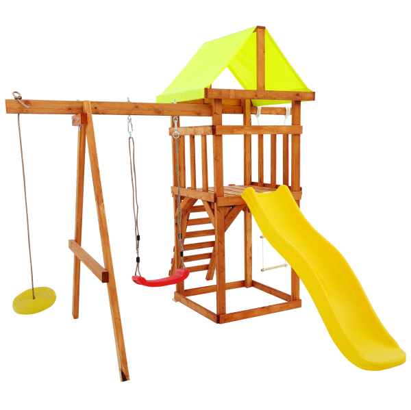 Детская игровая площадка Babygarden Sunplay 1 с качелями и желтой горкой