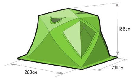 Зимняя палатка ЛОТОС Куб 4 Компакт (лонг)