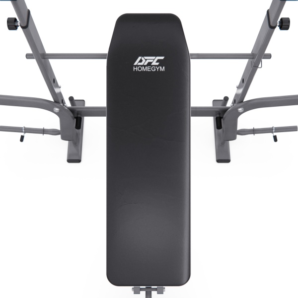 Скамья со стойками под штангу DFC D702 PRO широкий хват, с партой для бицепса