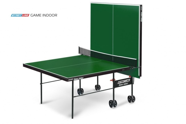 Теннисный стол Start Line Game Indoor GREEN, любительский, для помещений, складной, с сеткой