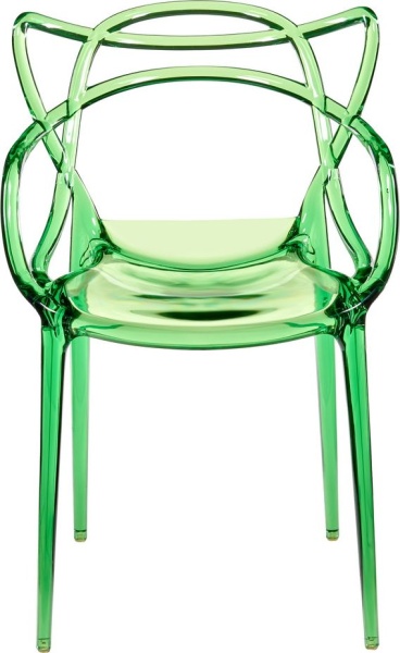 Комплект из 4-х стульев Masters прозрачный зелёный