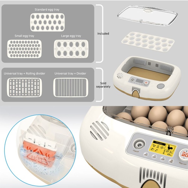 Инкубатор Rcom 20 DO PRO автоматический для яиц с овоскопом