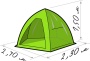 Зимняя палатка Лотос 2 (салатовый)