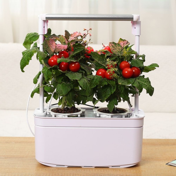 Гидропонная установка HobbyFarm Mini, домашний умный смарт сад, 2 ячейки, с фитолампой