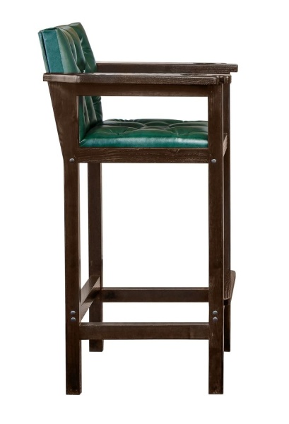 Кресло бильярдное из ясеня (мягкое сиденье + мягкая спинка, цвет черный орех)