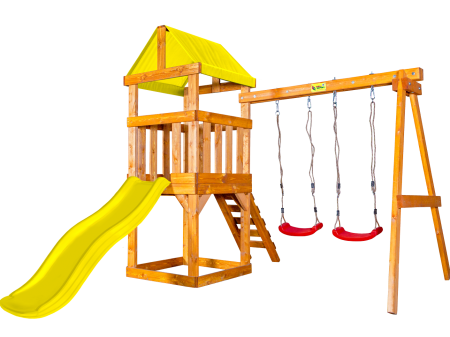 Детская игровая площадка Babygarden Play 1 Y с качелями и желтой горкой