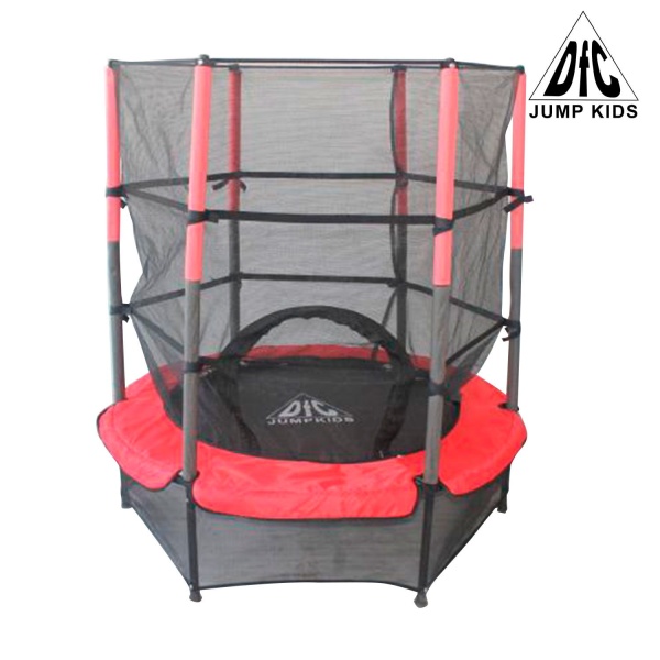 Батут DFC JUMP KIDS 55" красн/сер, сетка (137см)