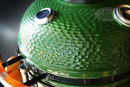 Гриль керамический Start Grill 22 зеленый, с окошком, со складными столиками
