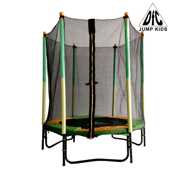 Батут DFC JUMP KIDS 55" зел/желт, сетка (137см)