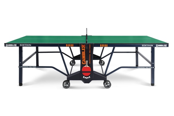 Теннисный стол GAMBLER GTS-2 Edition Indoor GREEN, профессиональный, для помещений, складной, регулируемый по высоте, с сеткой