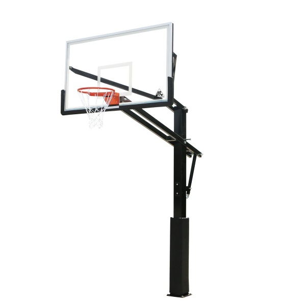 Баскетбольная стойка DFC ING72GU 180x105 см стационарная, стекло 10мм