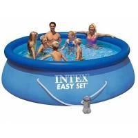 Бассейн надувной круглый Intex EASY SET 28132NP, 366x76см, фильтр-насос, 5621 л