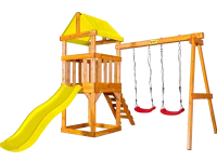 Детская игровая площадка Babygarden Play 1 Y с качелями и желтой горкой