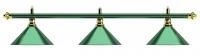 Лампа на три плафона «Allgreen» D35 (зелёная штанга, зелёный плафон D35см)