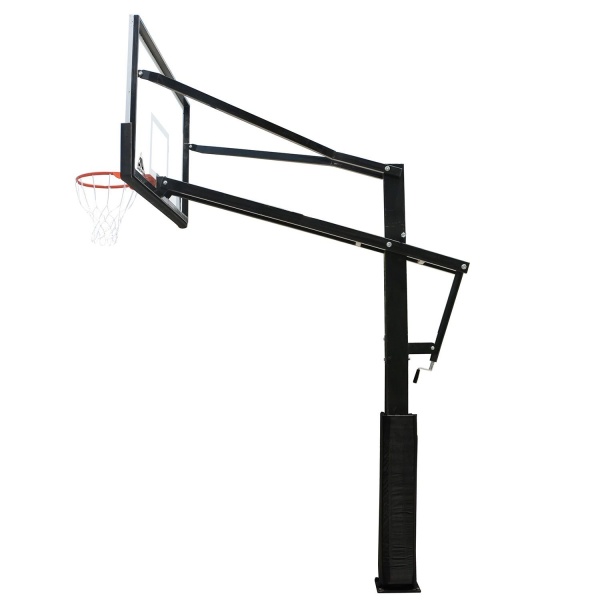 Баскетбольная стойка DFC ING72GU 180x105 см стационарная, стекло 10мм