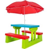 Стол садовый с зонтом UNIX Kids Garden голубой